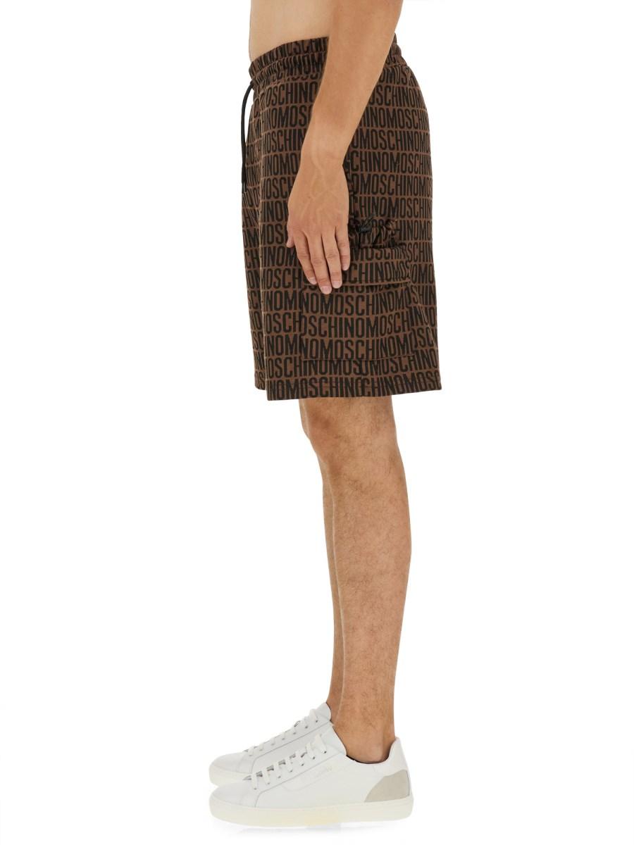 MOSCHINO BERMUDA IN FELPA CON LOGO
