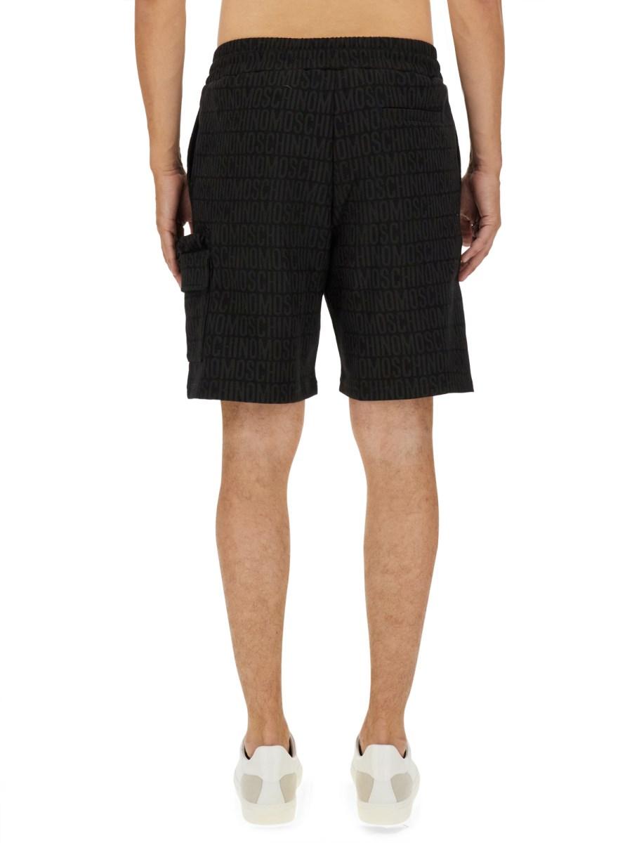 MOSCHINO BERMUDA IN FELPA CON LOGO