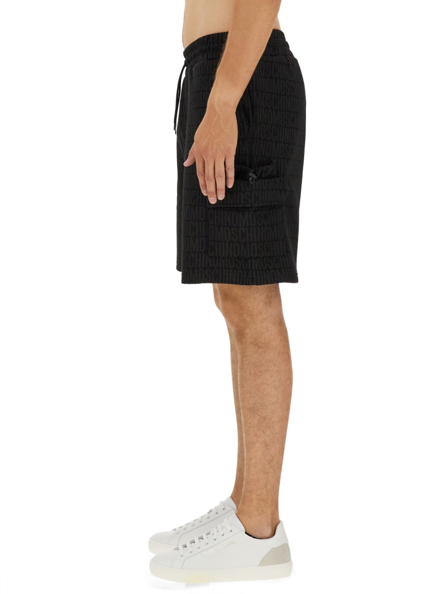 MOSCHINO BERMUDA IN FELPA CON LOGO