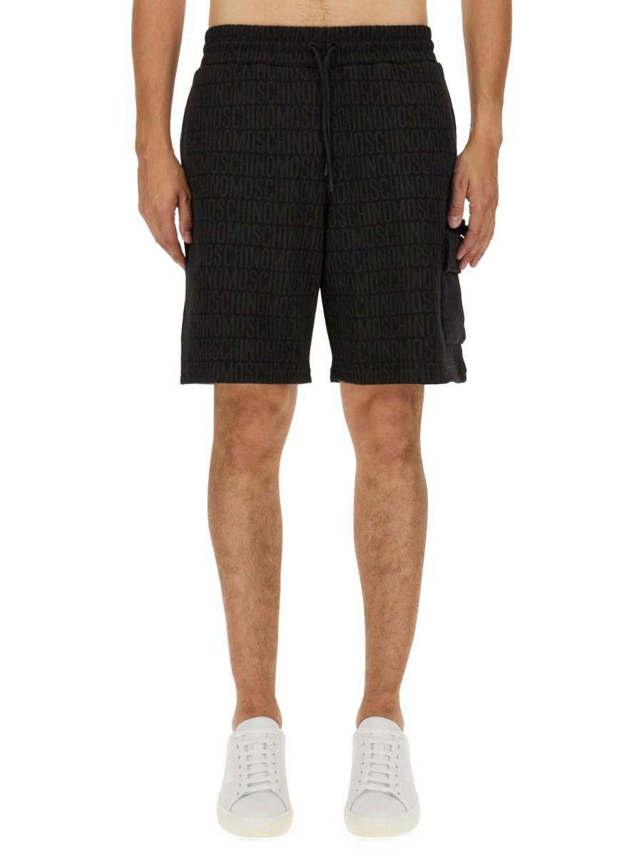 MOSCHINO BERMUDA IN FELPA CON LOGO