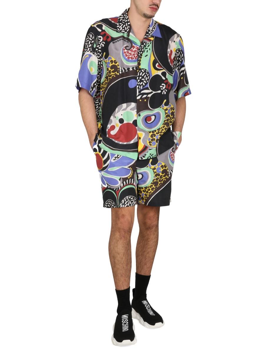 MOSCHINO BERMUDA PSYCHEDELIC PRINT