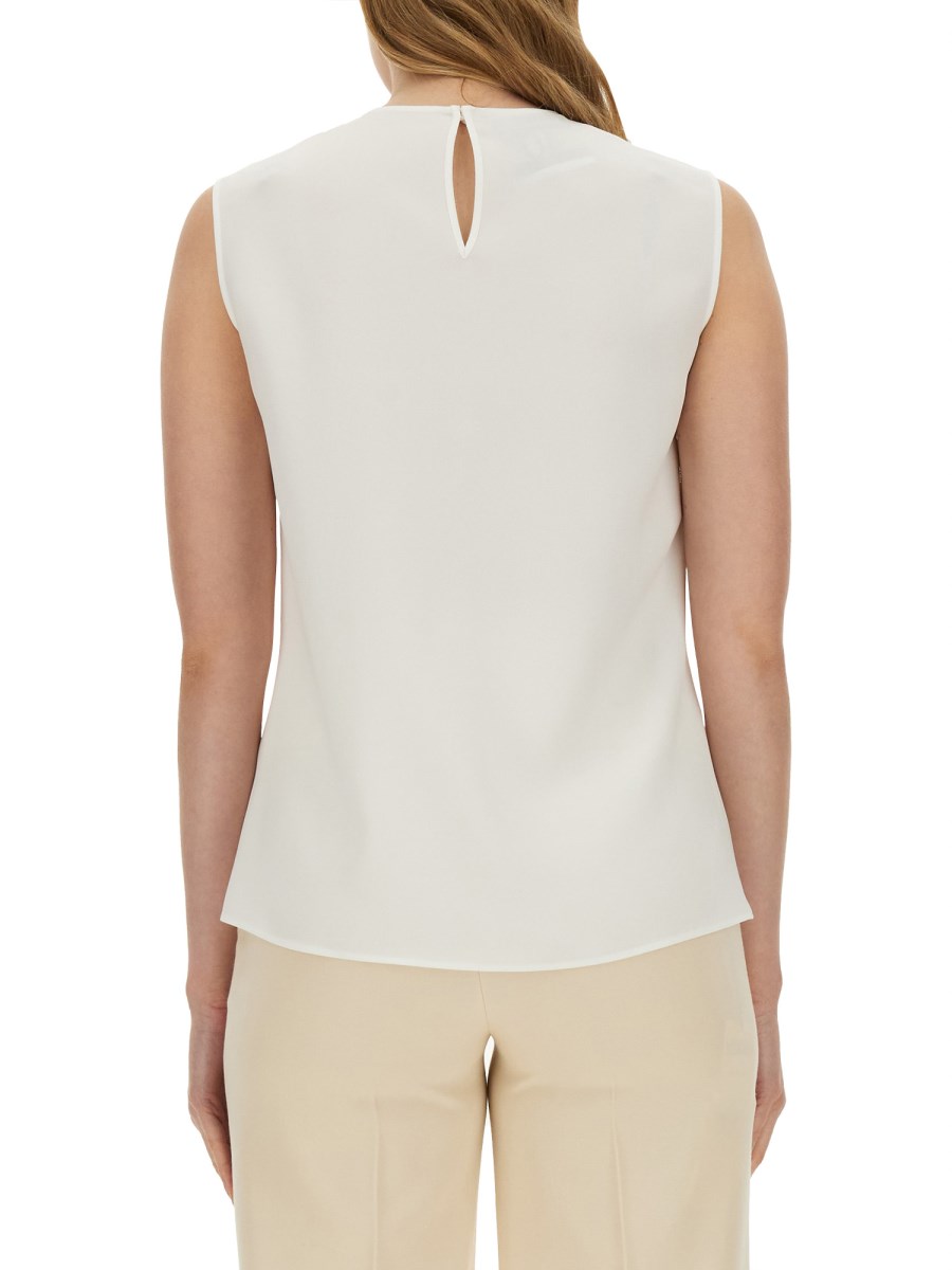 MOSCHINO BLUSA CON APPLICAZIONE HEART IN ACETATO