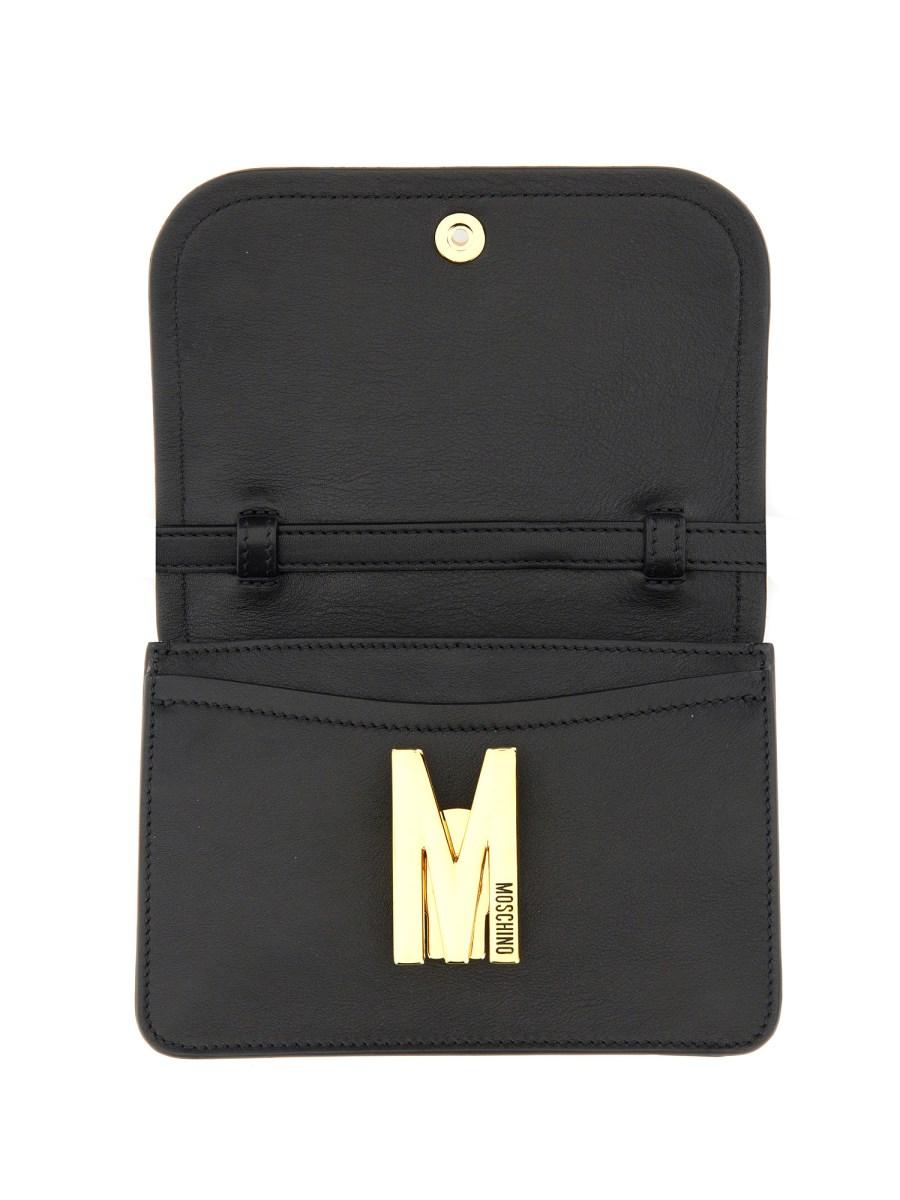 MOSCHINO BORSA A TRACOLLA IN PELLE CON LOGO
