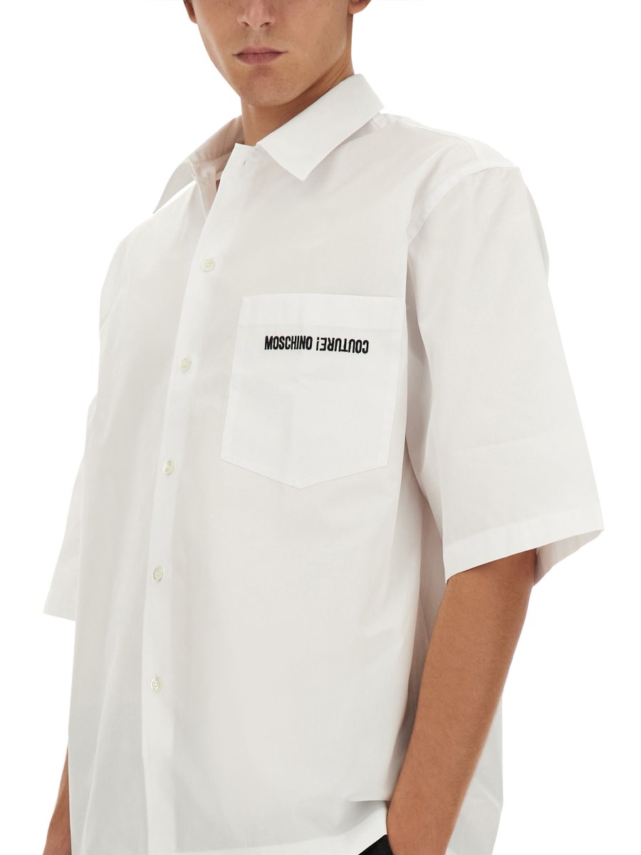 MOSCHINO CAMICIA CON LOGO UPSIDEDOWN