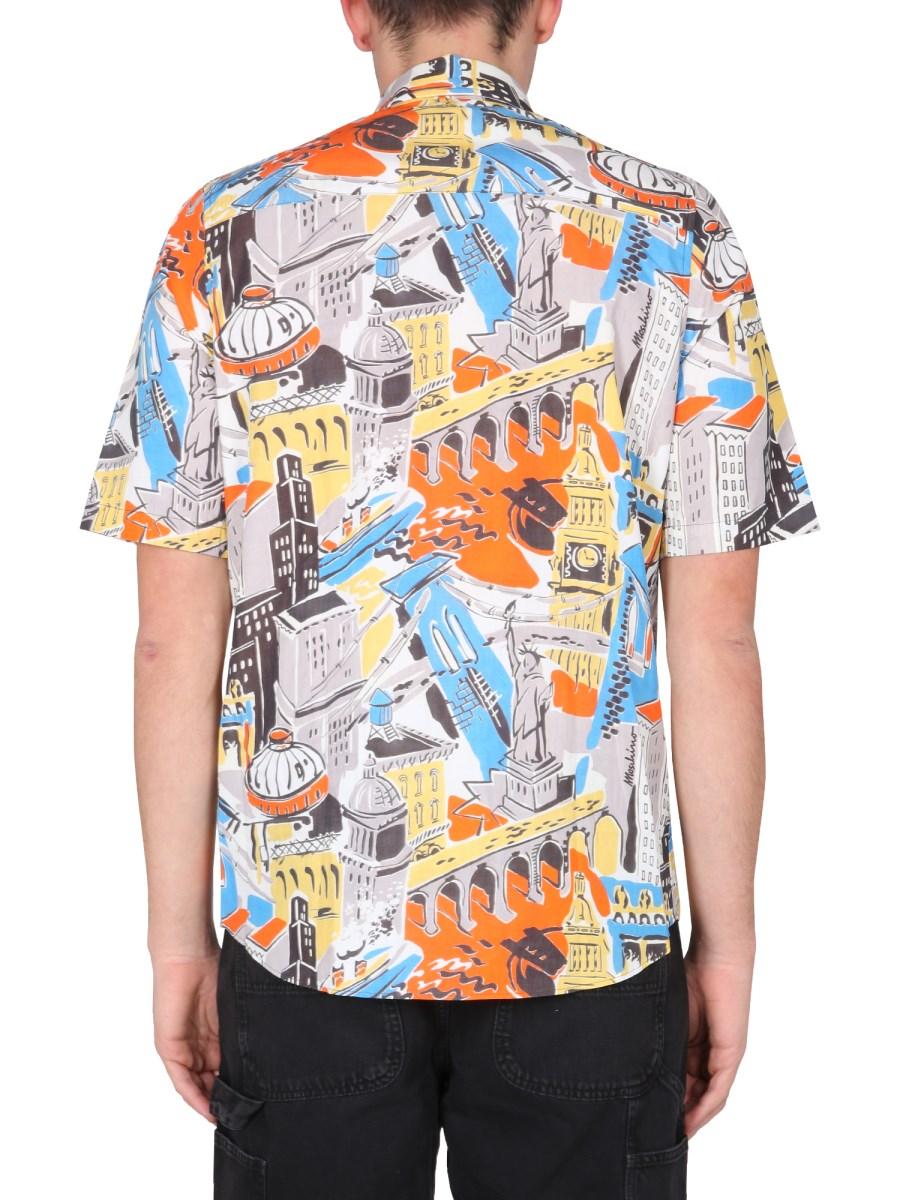 MOSCHINO CAMICIA IN COTONE CON STAMPA CITY
