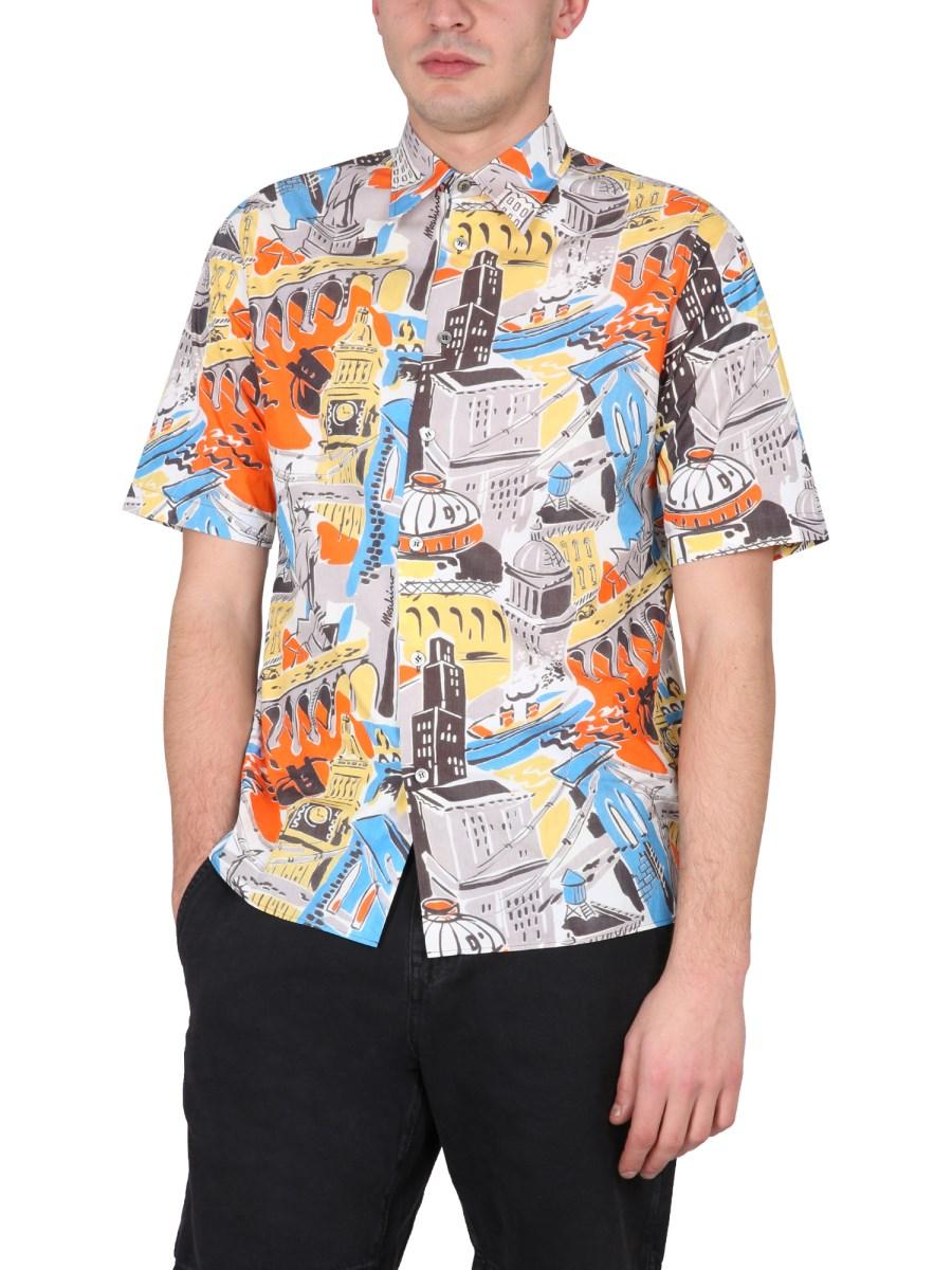 MOSCHINO CAMICIA IN COTONE CON STAMPA CITY