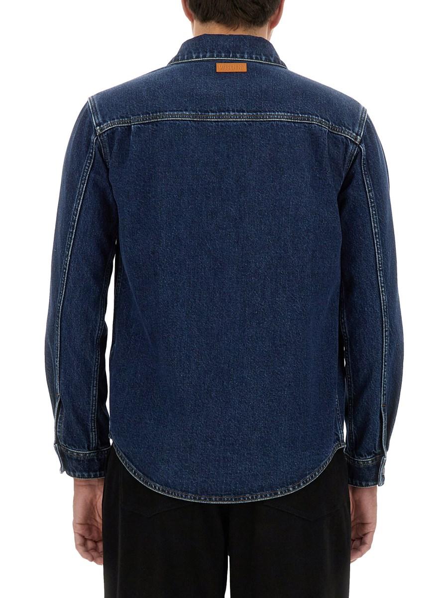 MOSCHINO CAMICIA "SAME OLD CHIC'" IN DENIM DI COTONE