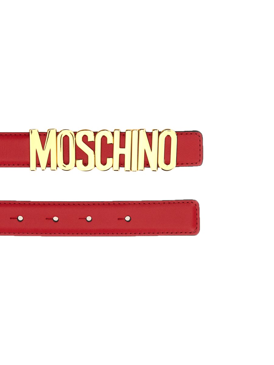 MOSCHINO CINTURA IN PELLE CON LOGO