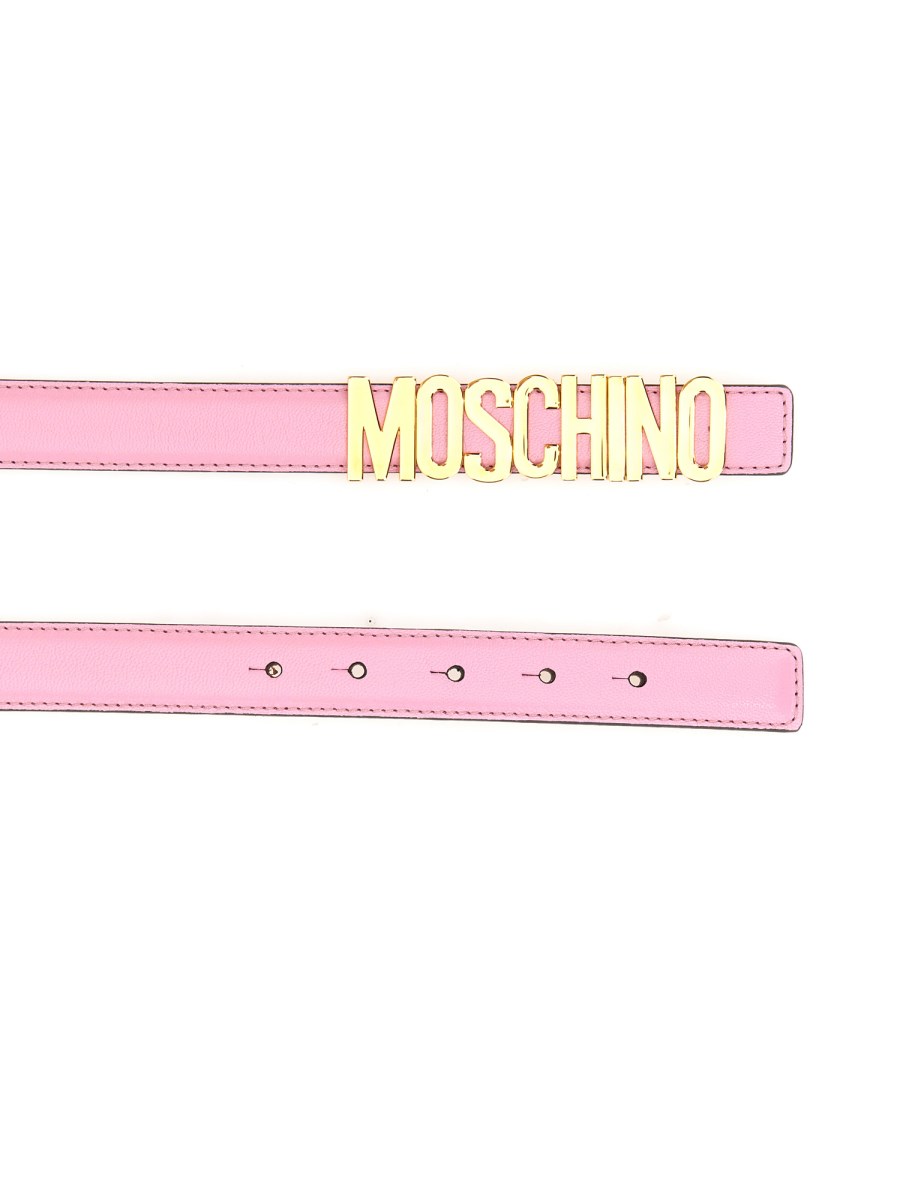 MOSCHINO CINTURA IN PELLE CON LOGO