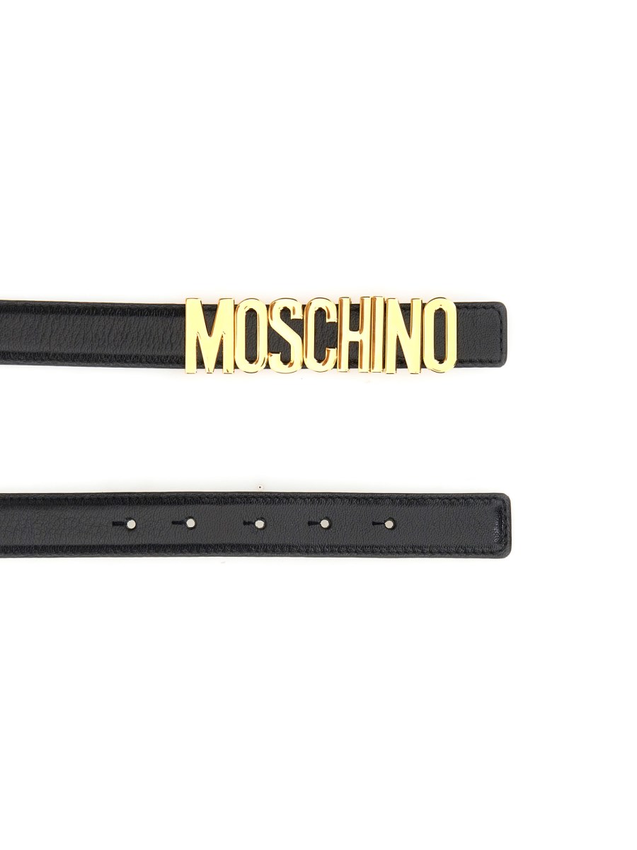 MOSCHINO CINTURA IN PELLE CON LOGO