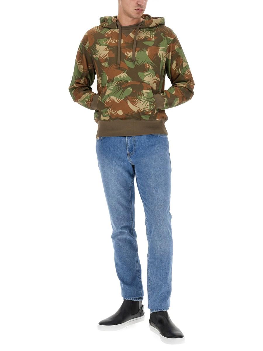 MOSCHINO FELPA CAMOUFLAGE IN COTONE