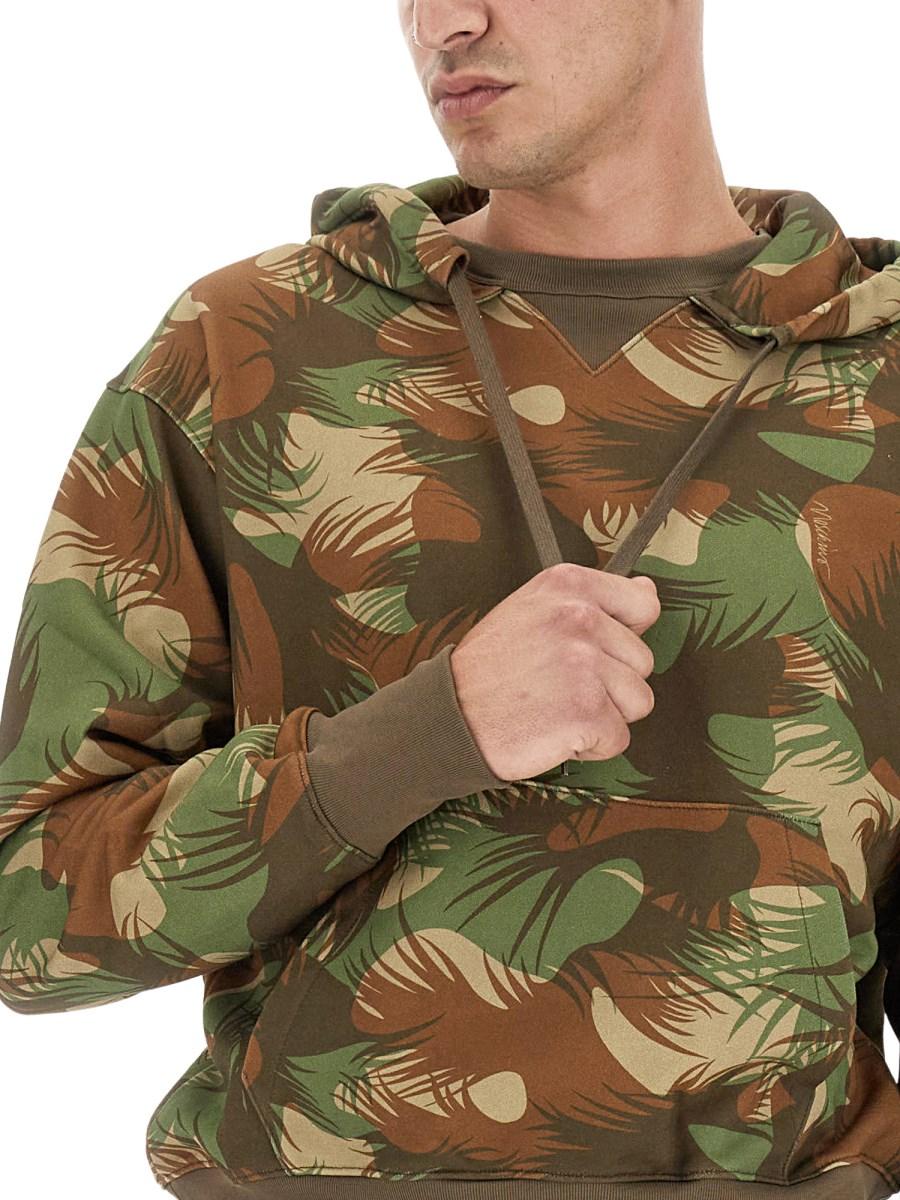 MOSCHINO FELPA CAMOUFLAGE IN COTONE