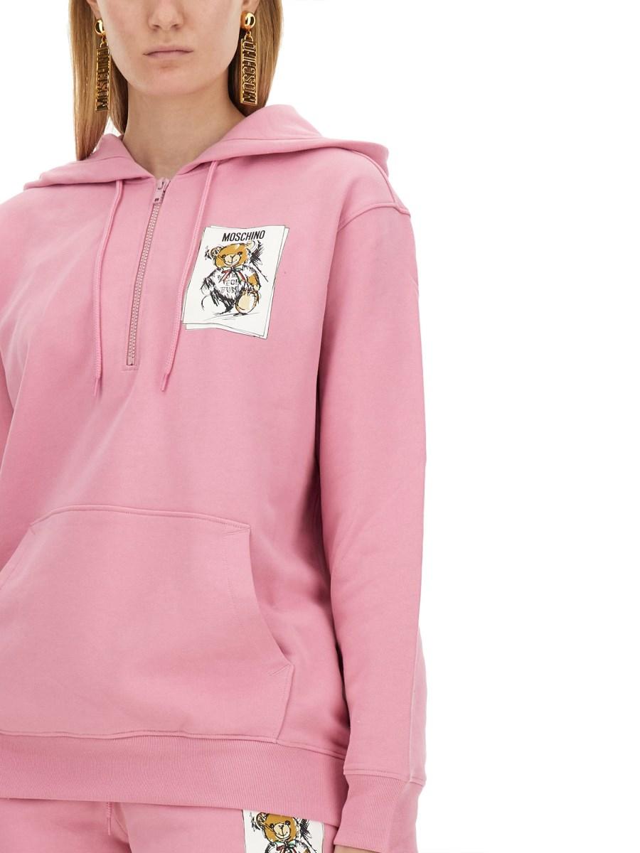 MOSCHINO FELPA CON STAMPA LOGO