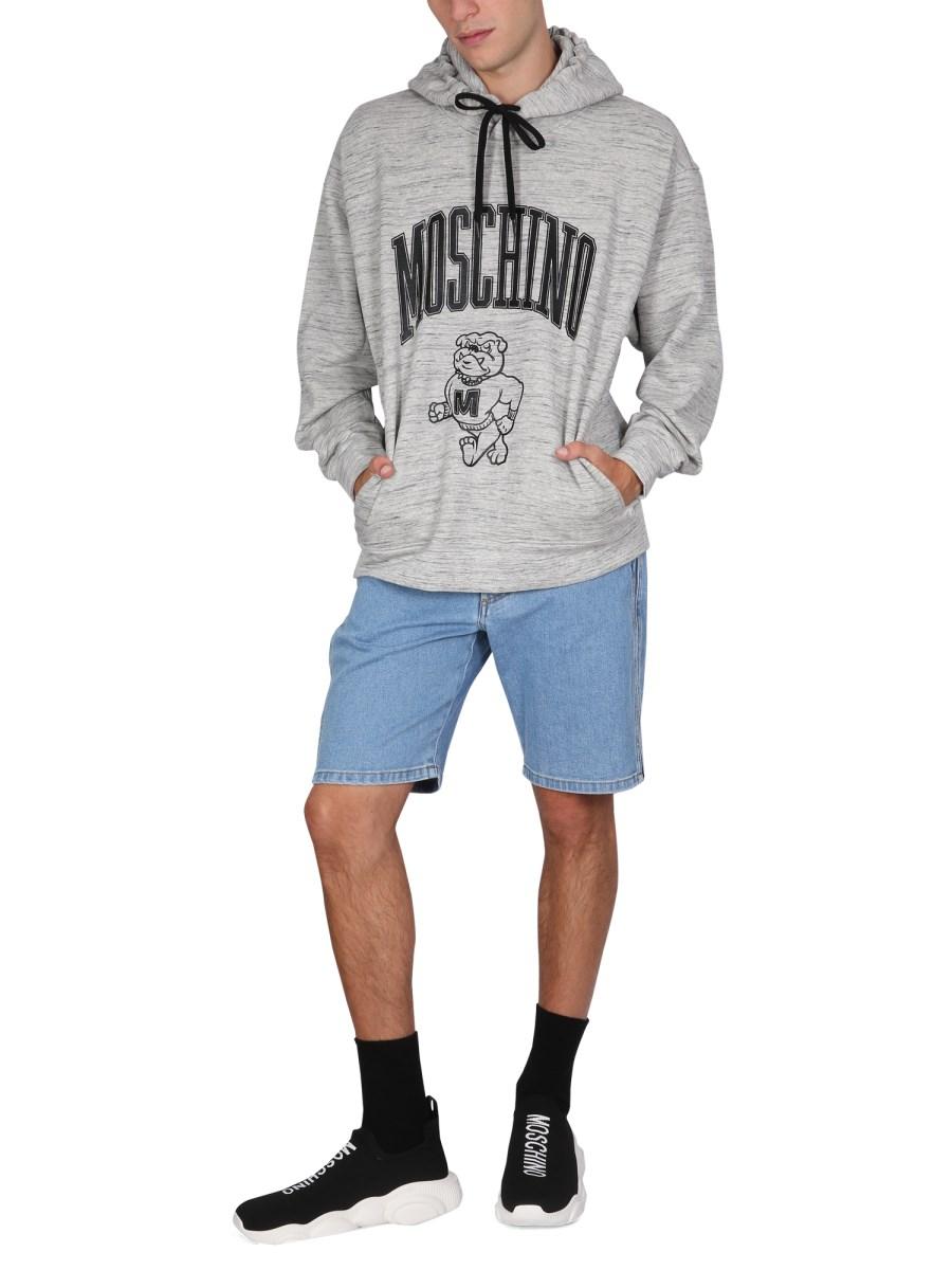 MOSCHINO FELPA CON STAMPA LOGO