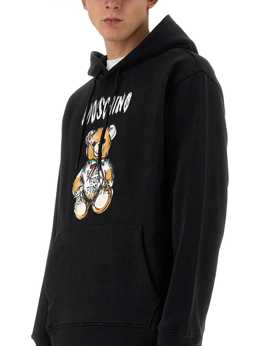 MOSCHINO FELPA "DRAWN TEDDY BEAR"