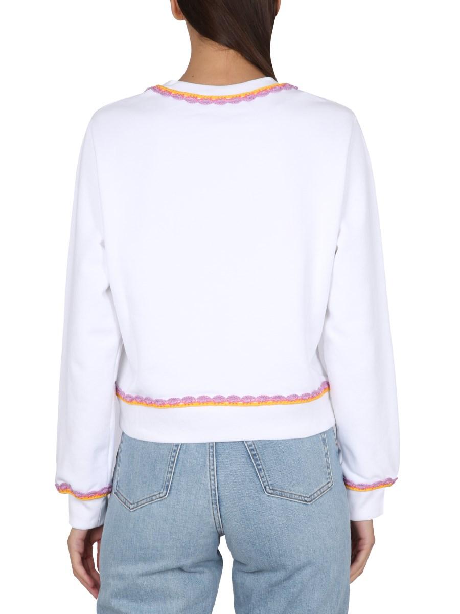 MOSCHINO FELPA IN COTONE CON RICAMO LOGO