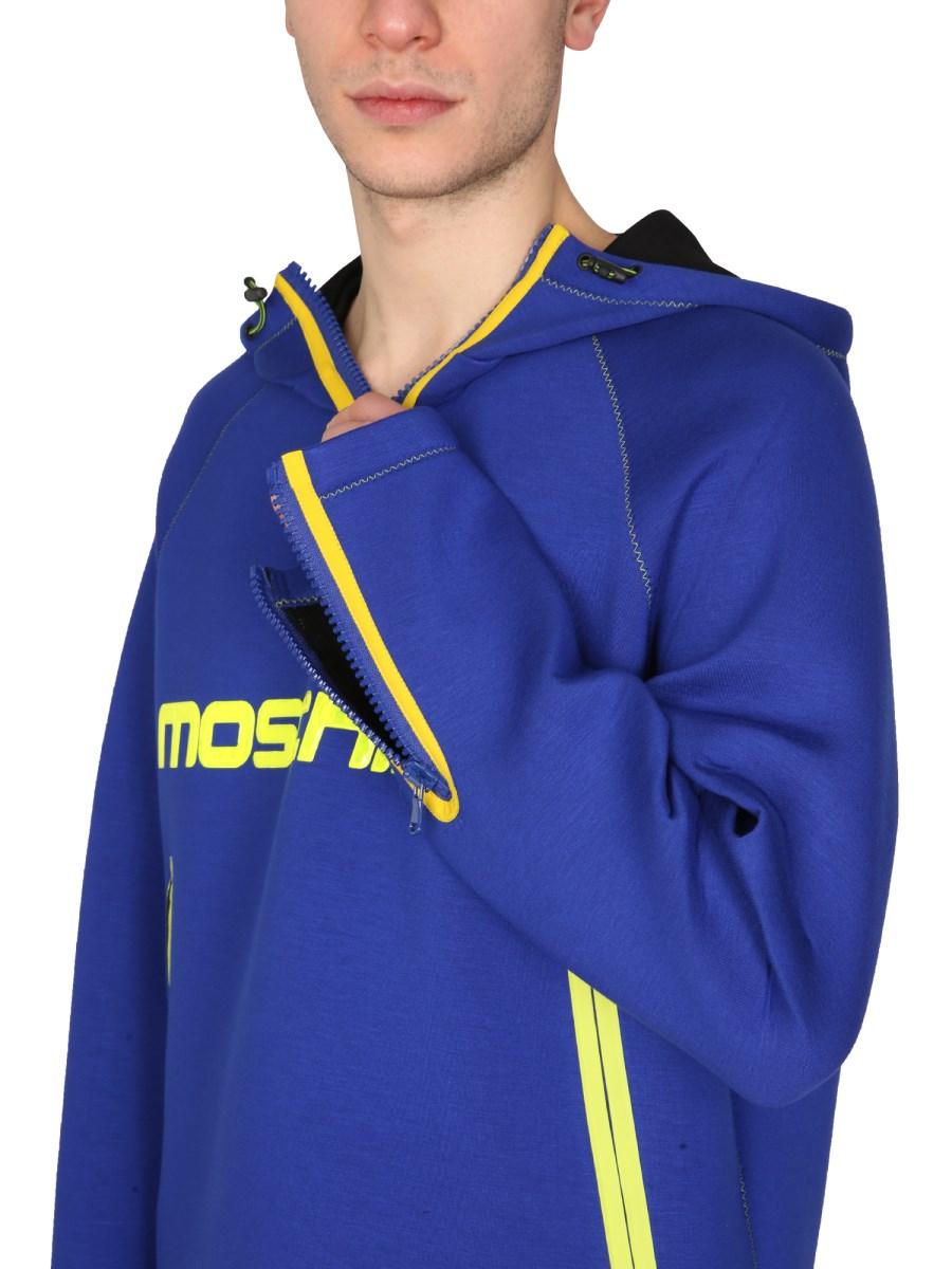 MOSCHINO FELPA IN NEOPRENE CON LOGO SURF