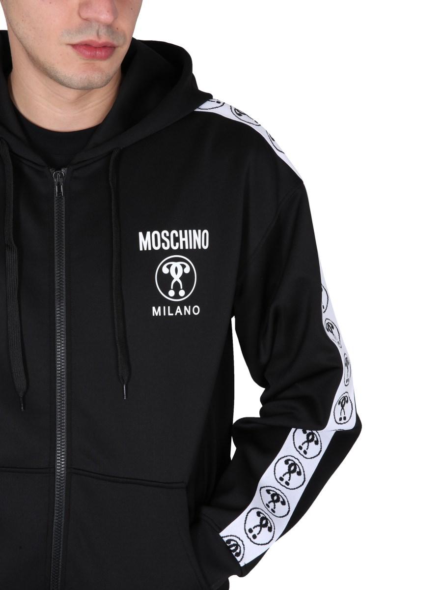 MOSCHINO FELPA IN TESSUTO TECNICO CON LOGO