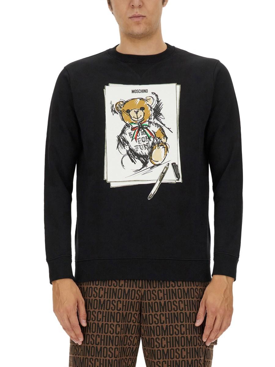 MOSCHINO FELPA "TEDDY" IN COTONE