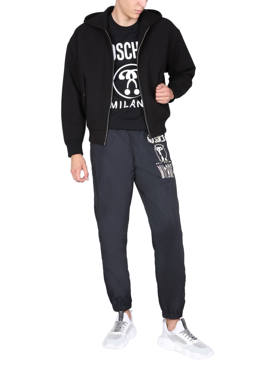 MOSCHINO GIACCA IN TESSUTO CON RICAMO LOGO