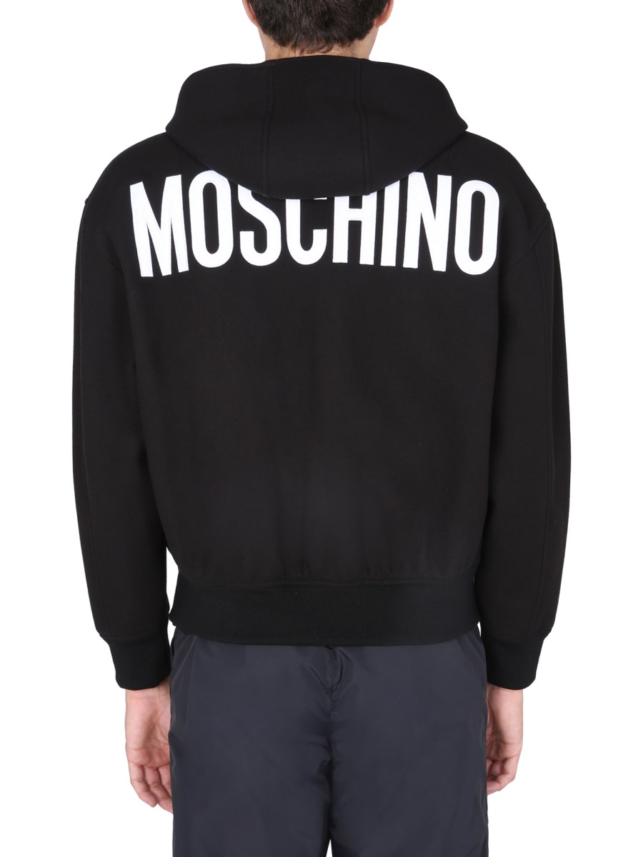 MOSCHINO GIACCA IN TESSUTO CON RICAMO LOGO