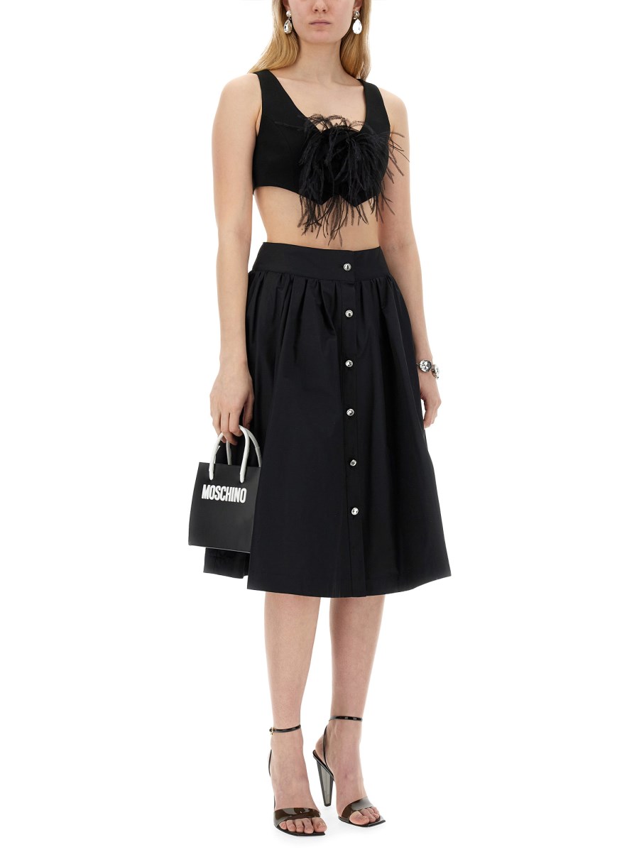 MOSCHINO GILET CON ROSA