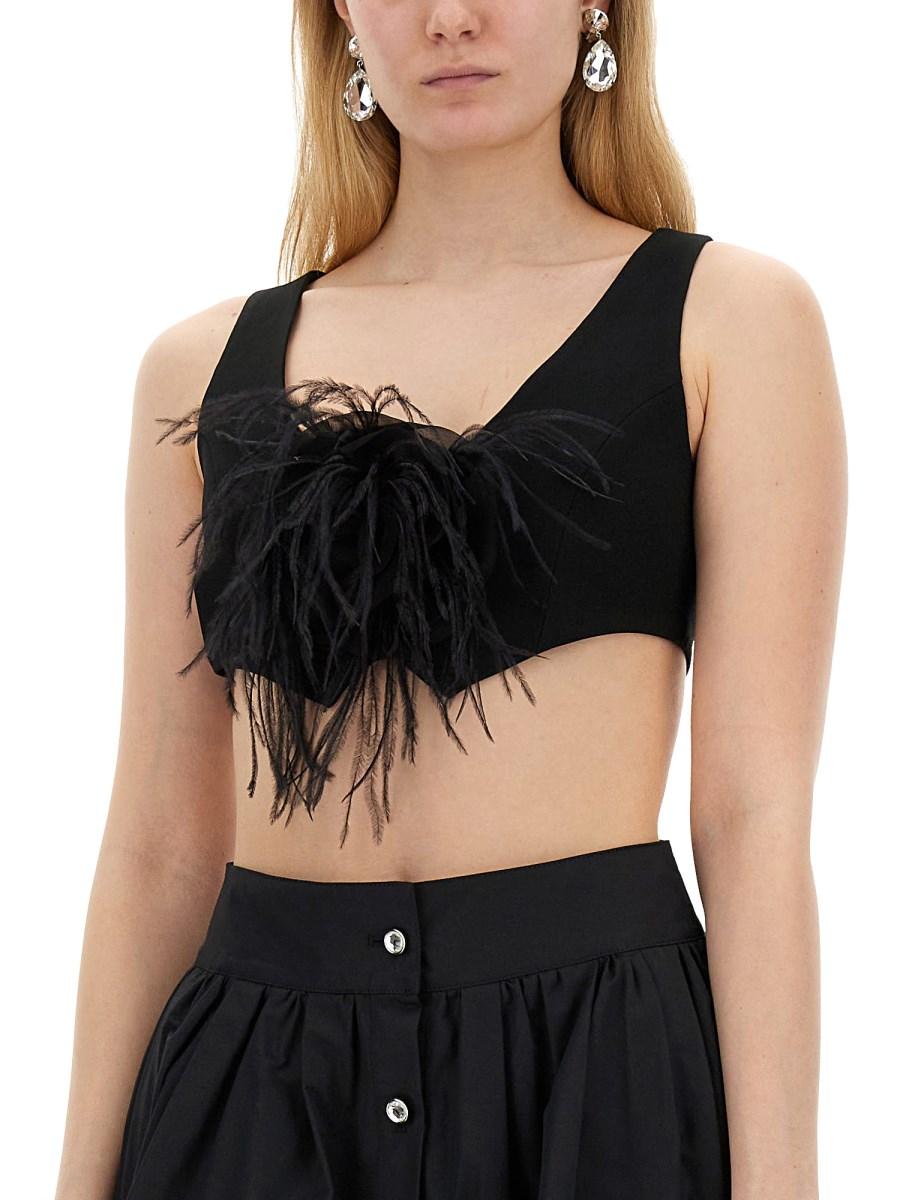 MOSCHINO GILET CON ROSA