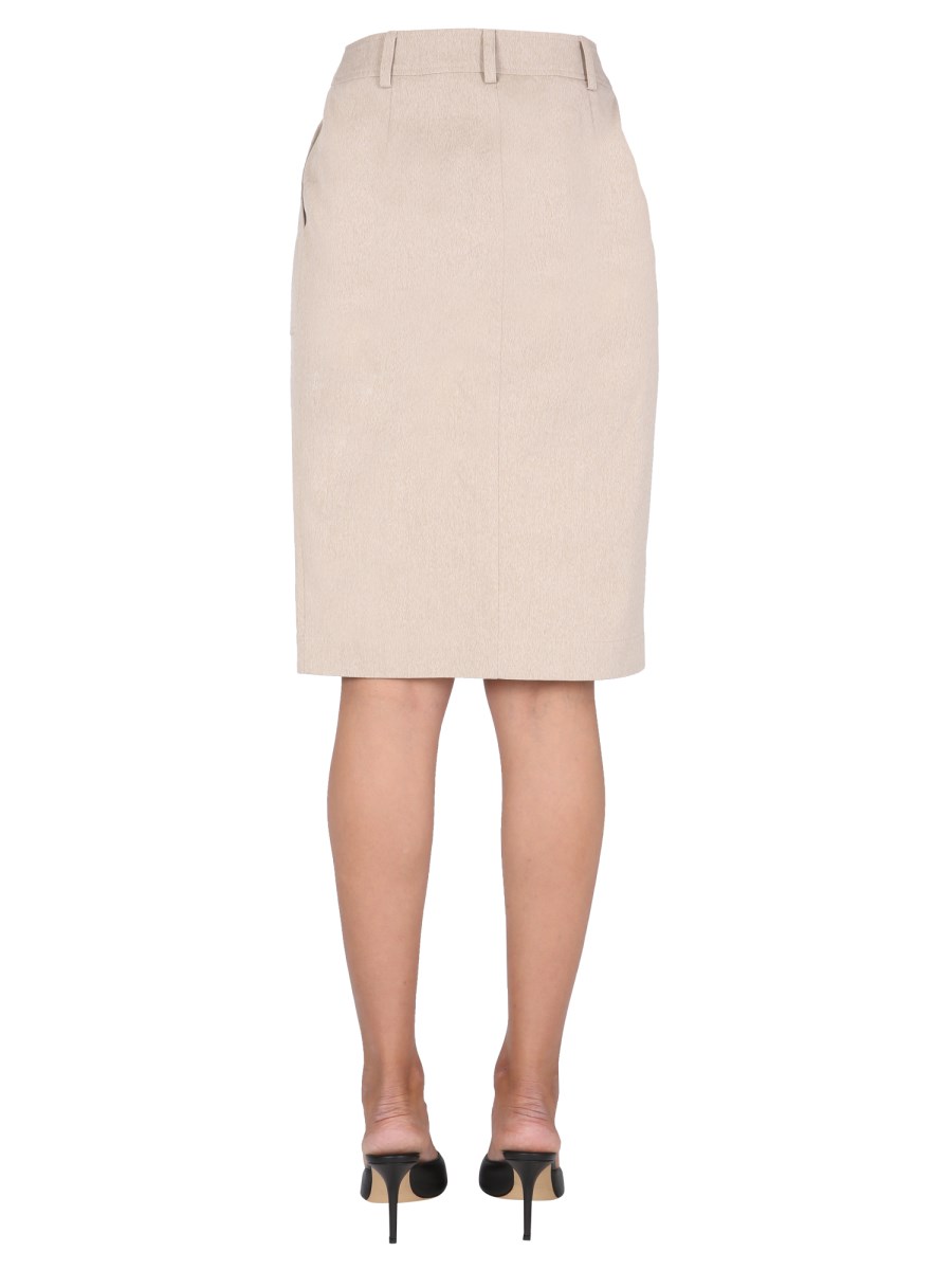 MOSCHINO GONNA "SAFARI" IN GABARDINA DI COTONE