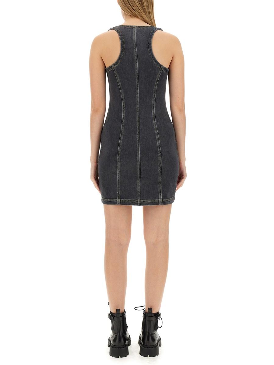 MOSCHINO JEANS ABITO MINI IN DENIM DI COTONE