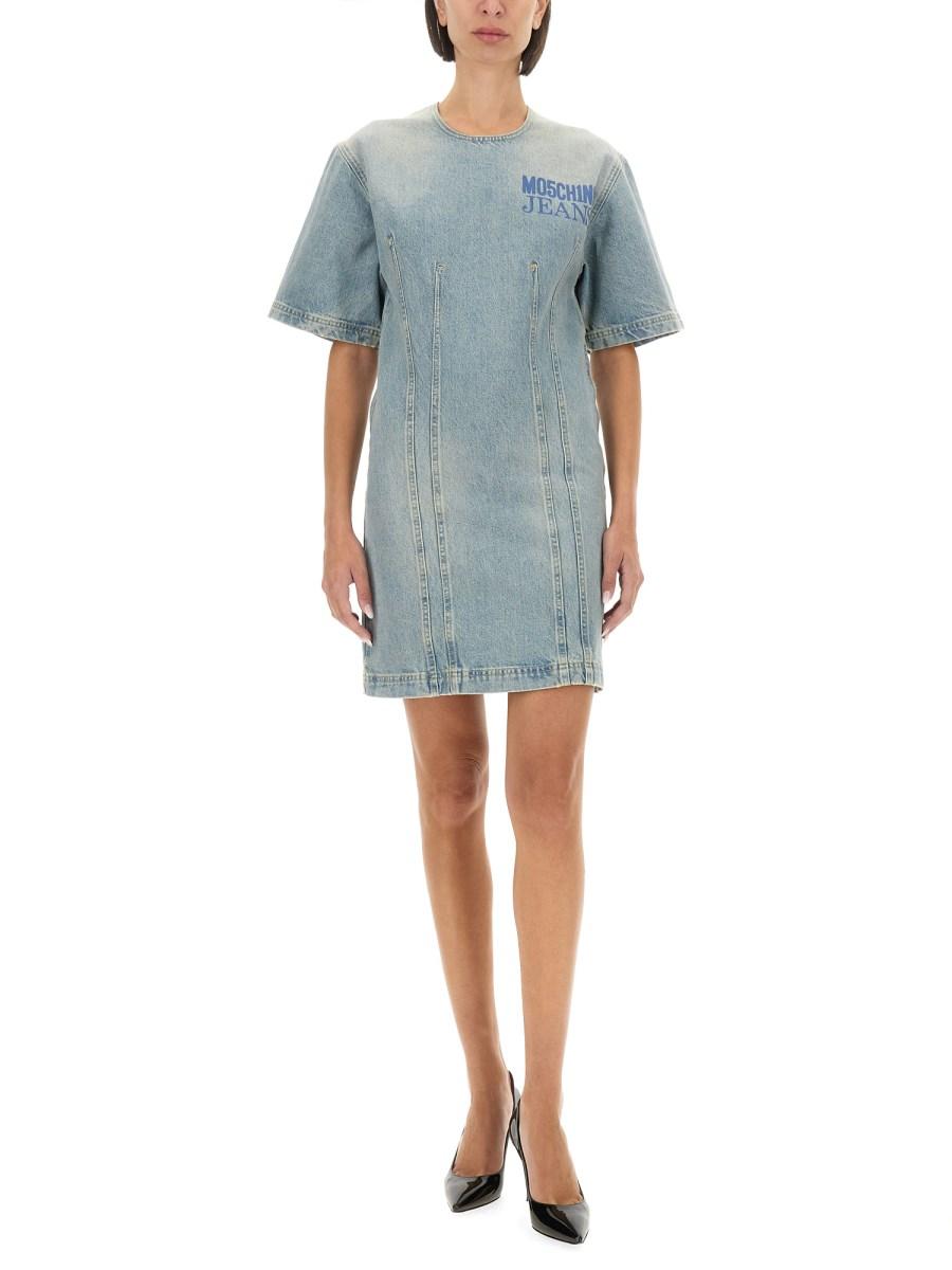 MOSCHINO JEANS ABITO MINI IN DENIM SMART CODES