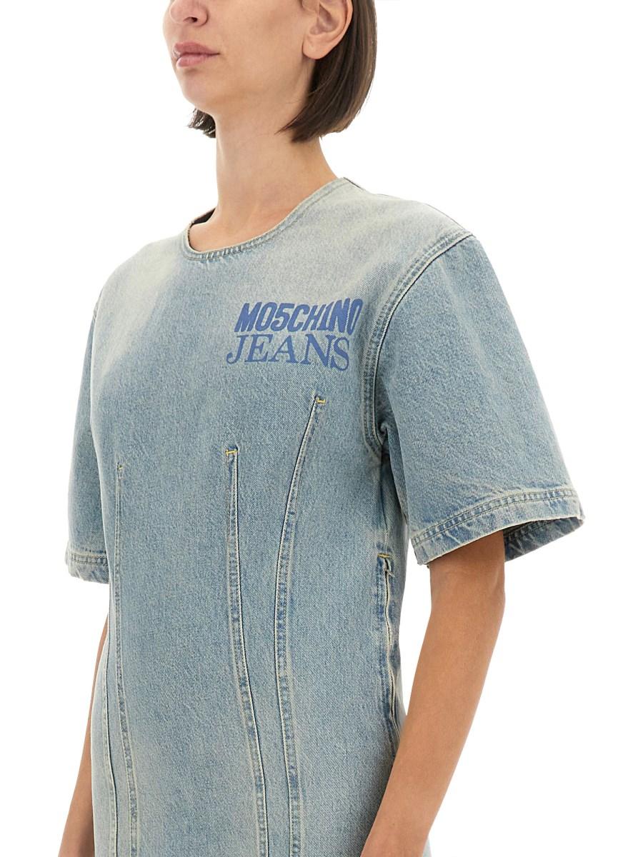 MOSCHINO JEANS ABITO MINI IN DENIM SMART CODES