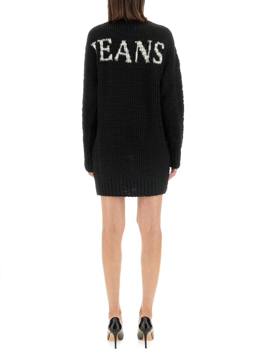 MOSCHINO JEANS ABITO MINI IN MAGLIA DI LANA
