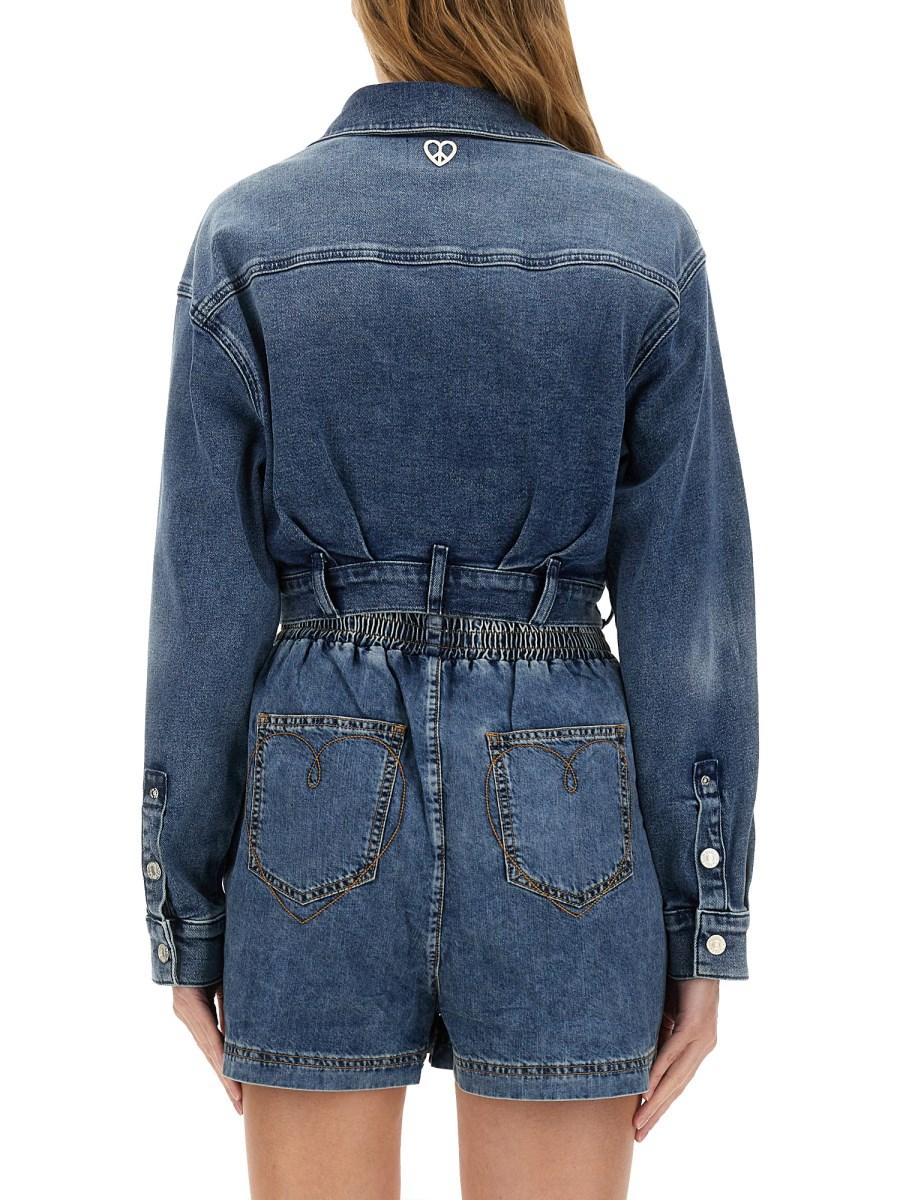 MOSCHINO JEANS CAMICIA IN DENIM DI COTONE CON LOGO