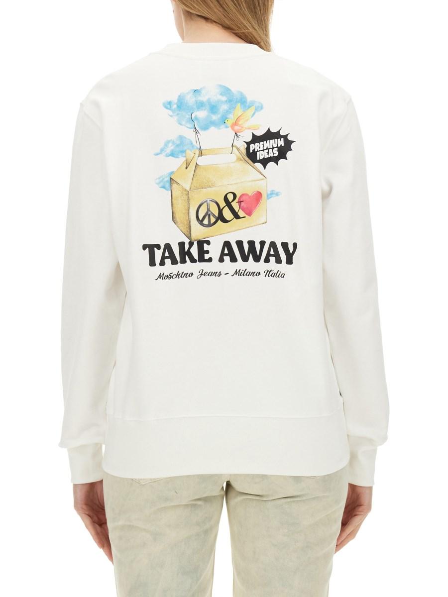 MOSCHINO JEANS FELPA CON LOGO