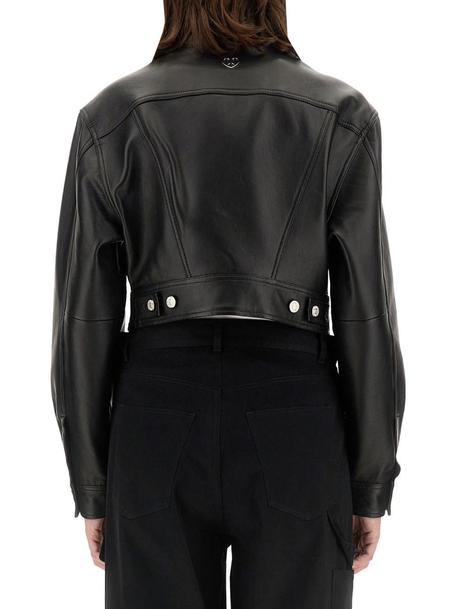 MOSCHINO JEANS GIACCA BIKER IN PELLE