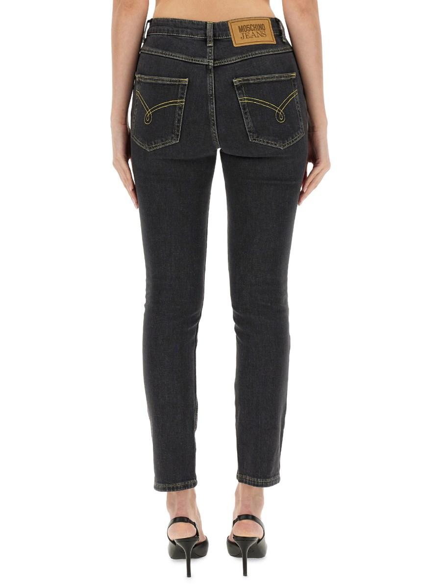 MOSCHINO JEANS JEANS SKINNY FIT IN DENIM DI COTONE