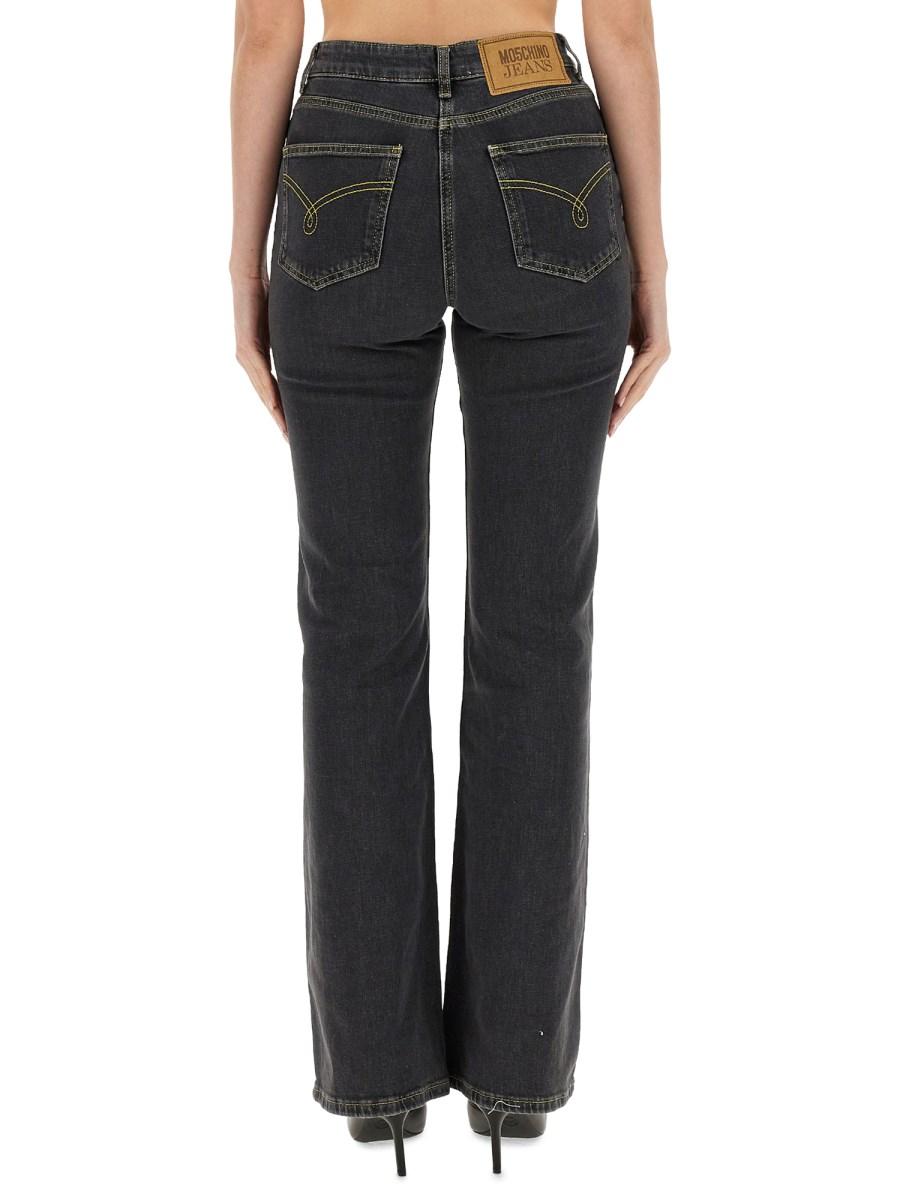 MOSCHINO JEANS JEANS WIDE LEG IN DENIM DI COTONE