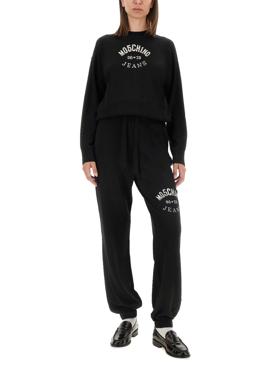 MOSCHINO JEANS MAGLIA IN LANA CON LOGO