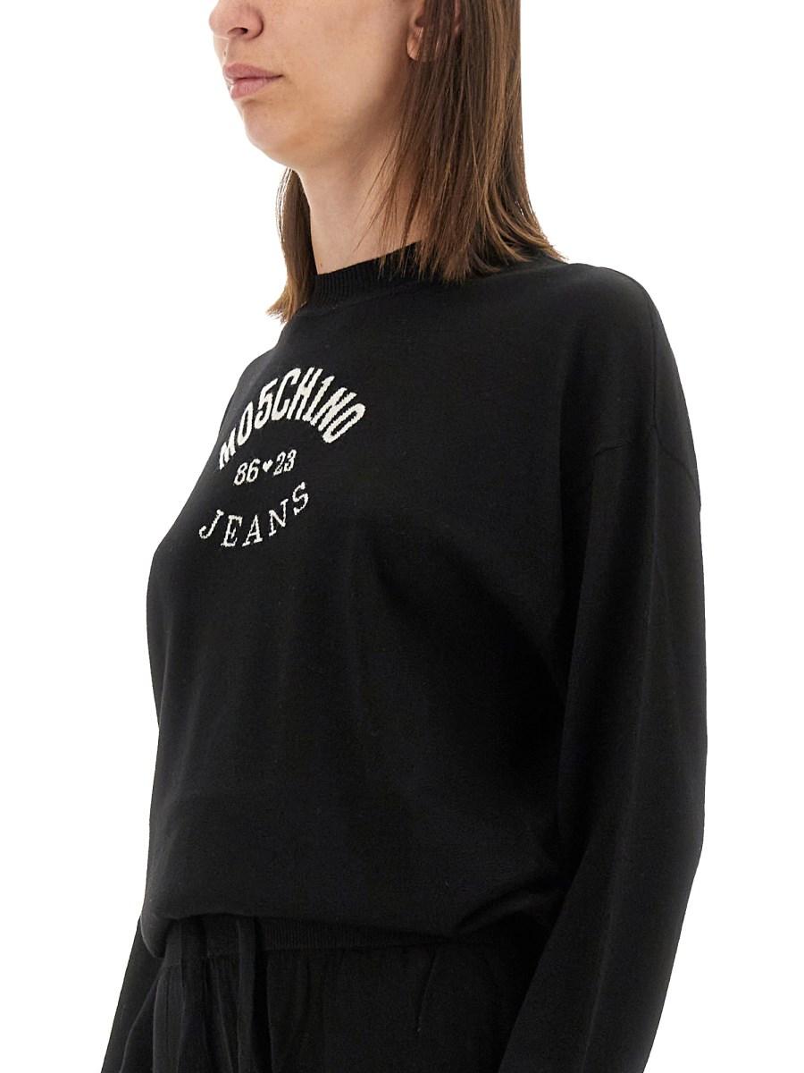 MOSCHINO JEANS MAGLIA IN LANA CON LOGO