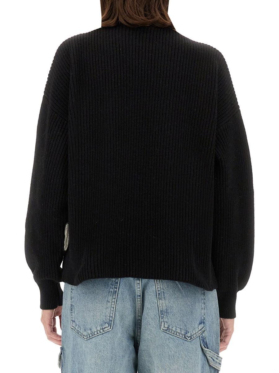 MOSCHINO JEANS MAGLIA IN LANA CON LOGO