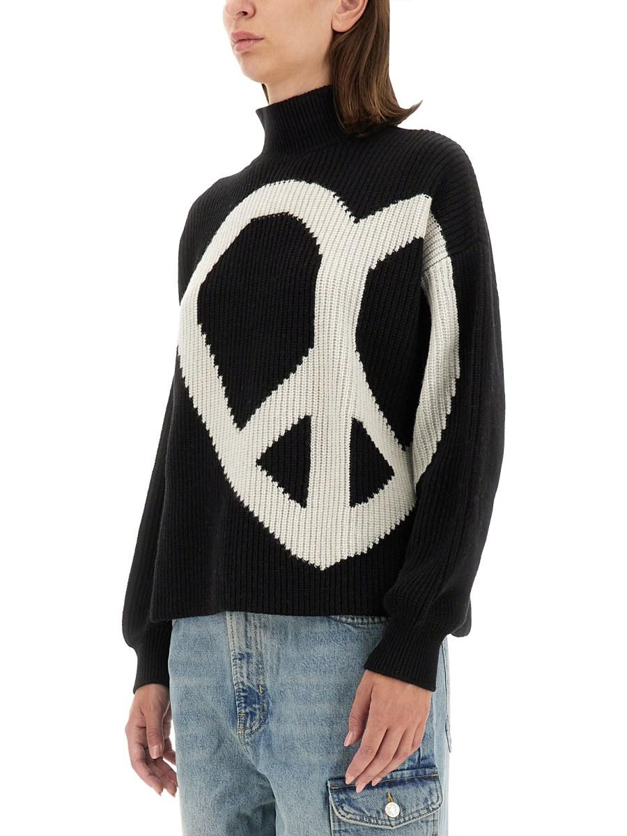 MOSCHINO JEANS MAGLIA IN LANA CON LOGO