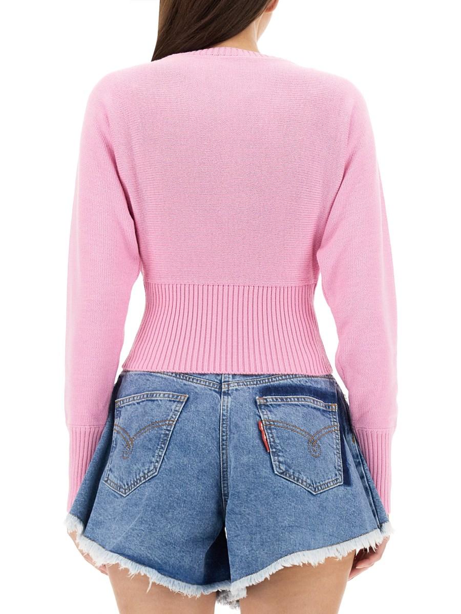 MOSCHINO JEANS MAGLIA PEACE SYMBOL IN MISTO LANA