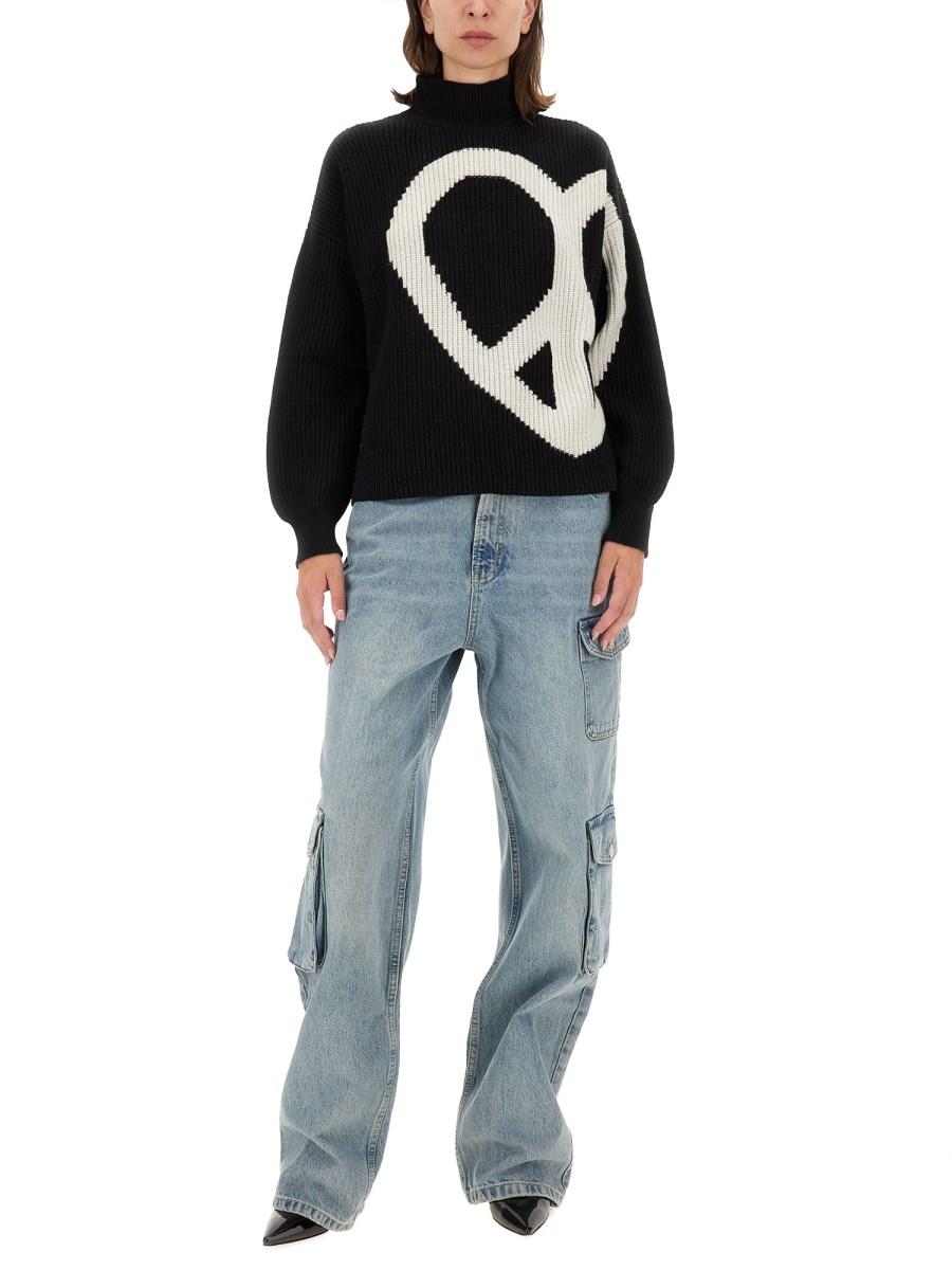 MOSCHINO JEANS PANTALONE CARGO IN DENIM