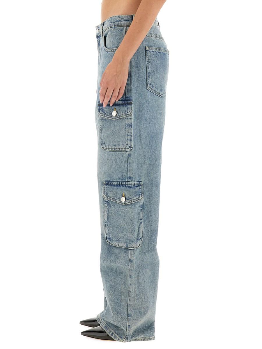 MOSCHINO JEANS PANTALONE CARGO IN DENIM