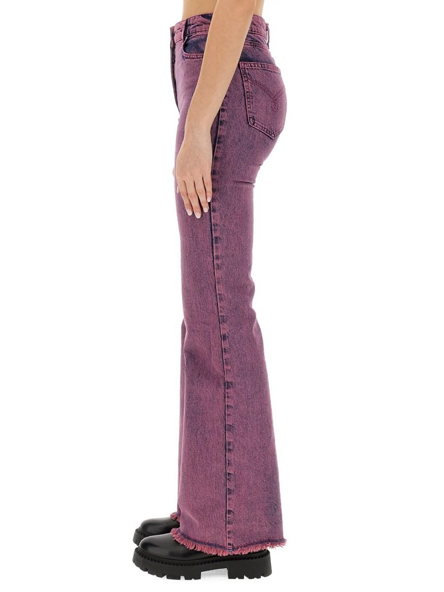 MOSCHINO JEANS PANTALONE FLARE IN DENIM DI COTONE