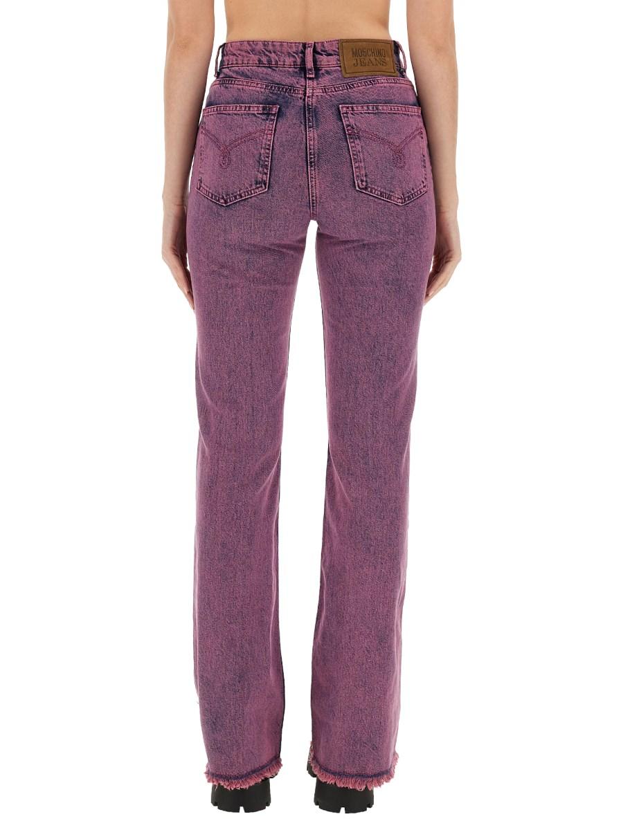 MOSCHINO JEANS PANTALONE FLARE IN DENIM DI COTONE