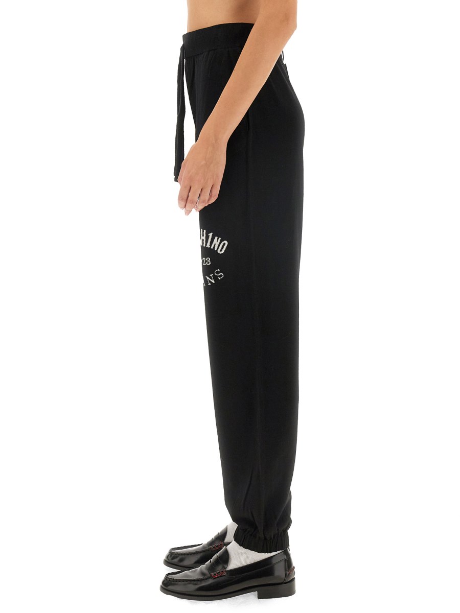 MOSCHINO JEANS PANTALONE JOGGING IN LANA CON LOGO