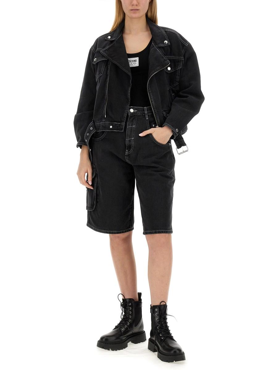 MOSCHINO JEANS SHORT CARGO IN DENIM