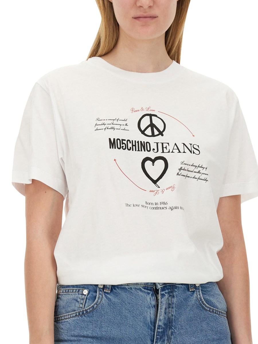 MOSCHINO JEANS T-SHIRT CON STAMPA