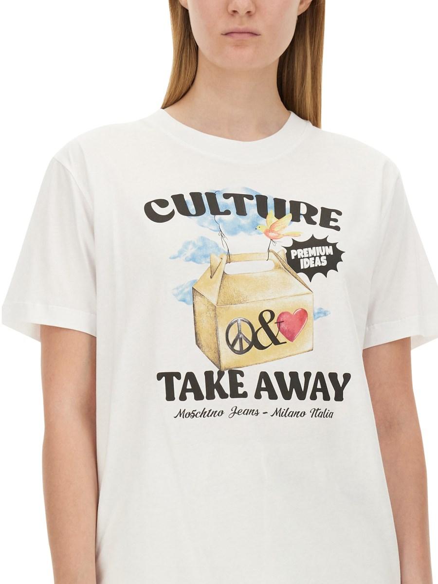 MOSCHINO JEANS T-SHIRT CON STAMPA